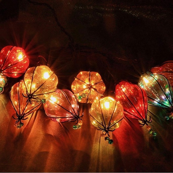 Boho Lantern Moroccan Lanterns STRING LIGHTS Holiday Christmas - Picture 5 of 6